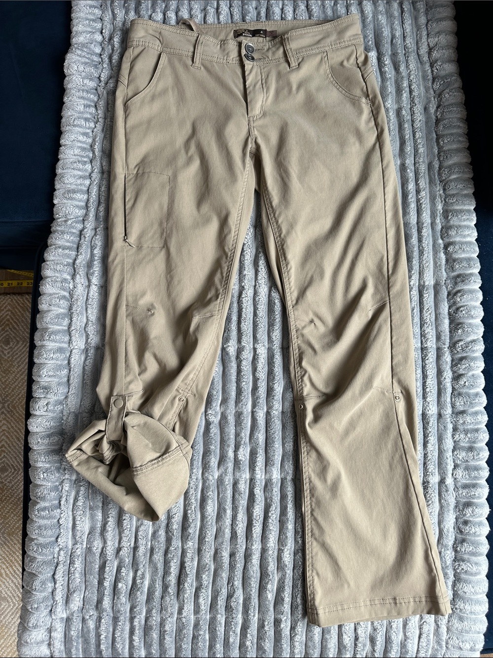 Prana Straight Leg Convertible Pants in Khaki